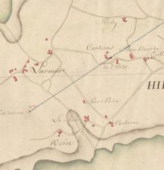 Extrait du plan d’assemblage du cadastre de 1812