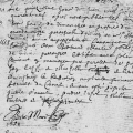 Acte de mariage daté de 1649