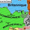 Carte de la Bretagne au IXe siècle